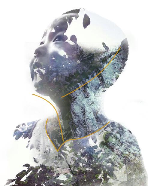 类似这种人物和景物重影的海报是怎么做出来的