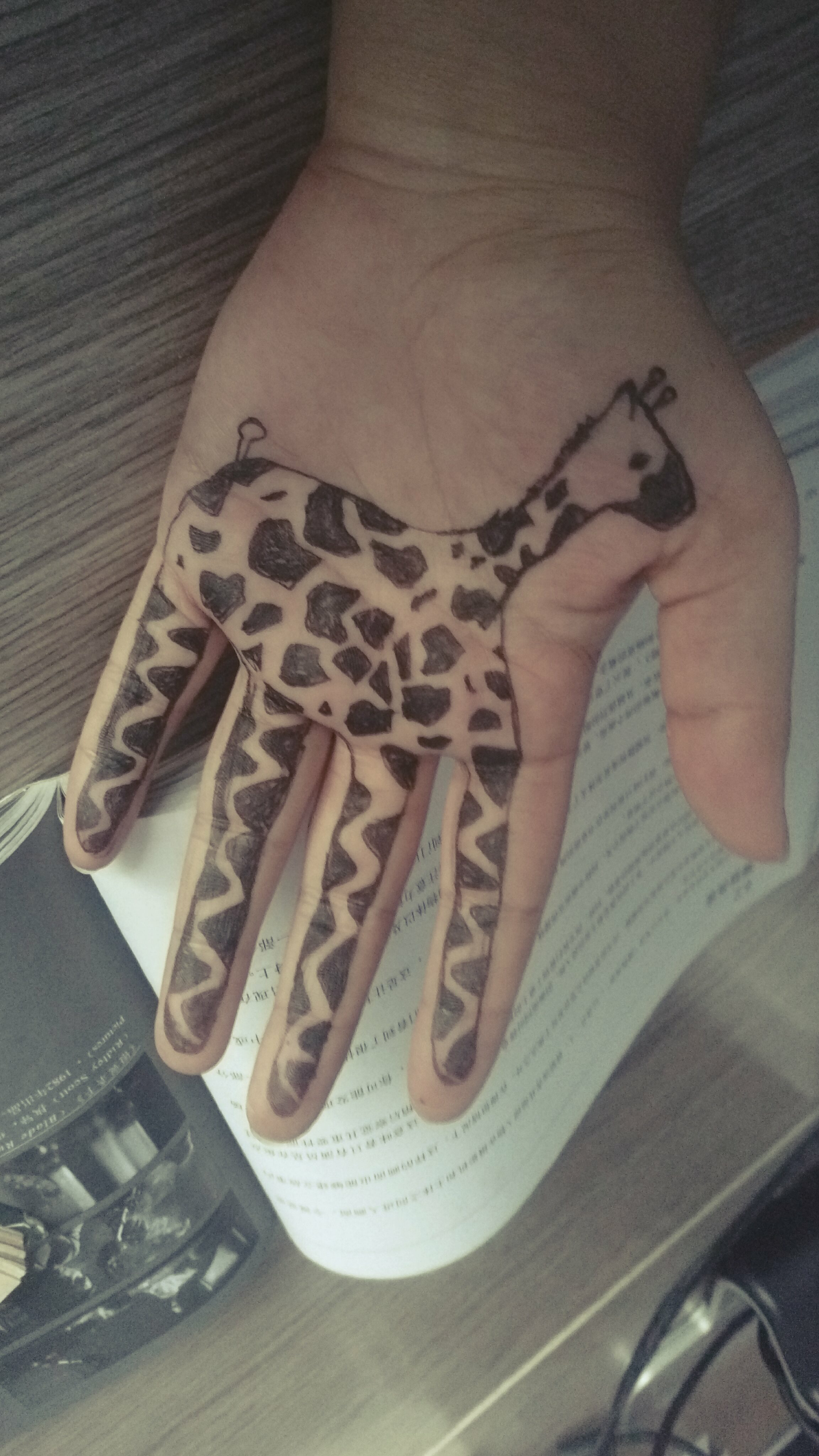 情侣之间互相在手上画画?