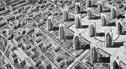 柯布西耶现代城市设想图片
