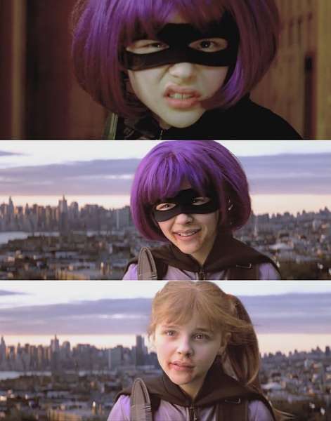 还有《海扁王》里头功夫了得,巧如灵猫的小萝莉hit girl:科洛·莫瑞兹