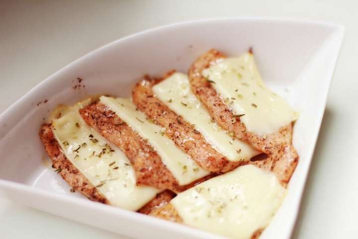 芝士焗三文鱼片