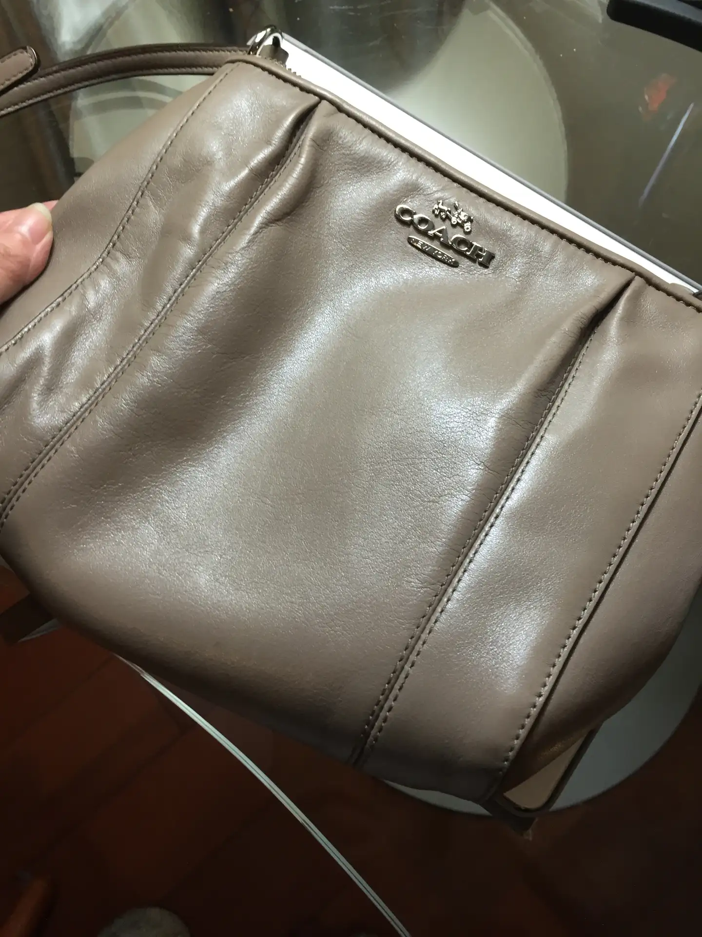 美品！COACH SOFT SWAGGER 27 IN COLORBLOCK-