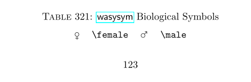latex中如何输入男魂符号等汉字特殊符号