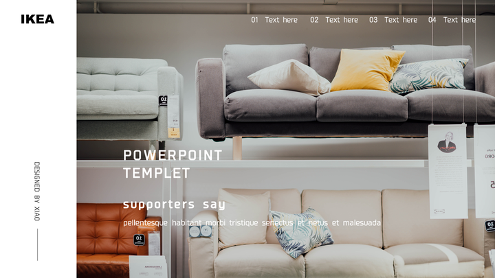 ppt模板ikea宜家从简风