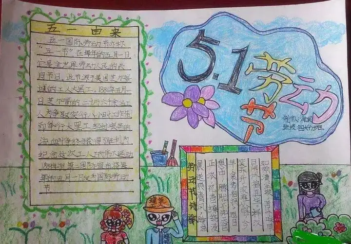 手抄报 | 五一劳动节手抄报作业来啦！这些模板提前收藏，作业不慌！