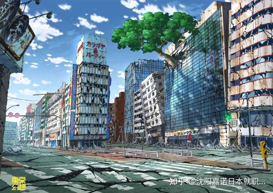 美炸了 日本画师幻想东京末日后景象 荒无人烟却寂静神秘 知乎