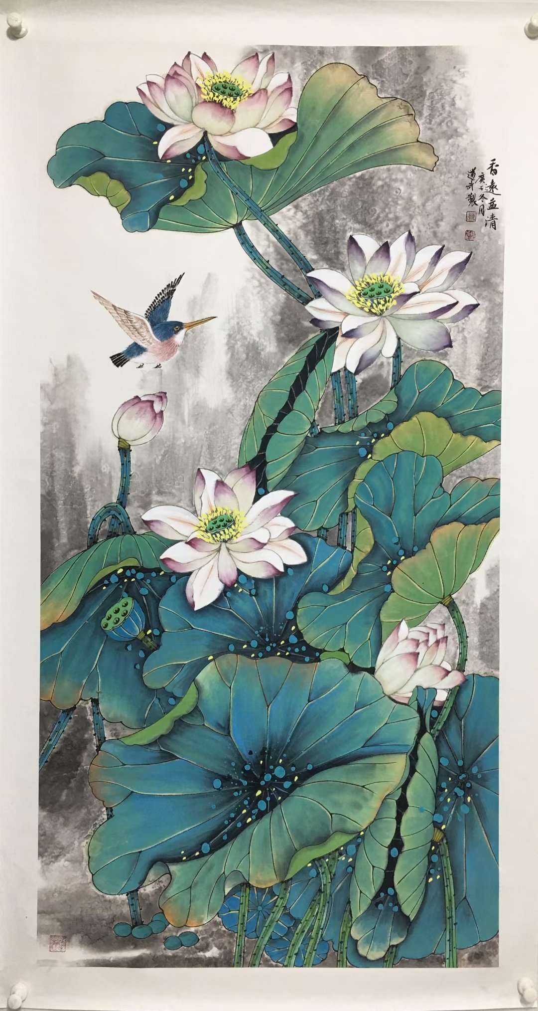 倾城时光 的想法: 现代国画之魏道武禅意荷花鸟作品 | 云迷… - 知乎