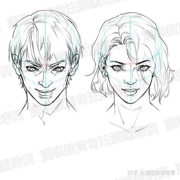 教程 如何绘制仰视和俯视的脸 对结构的理解很重要 知乎