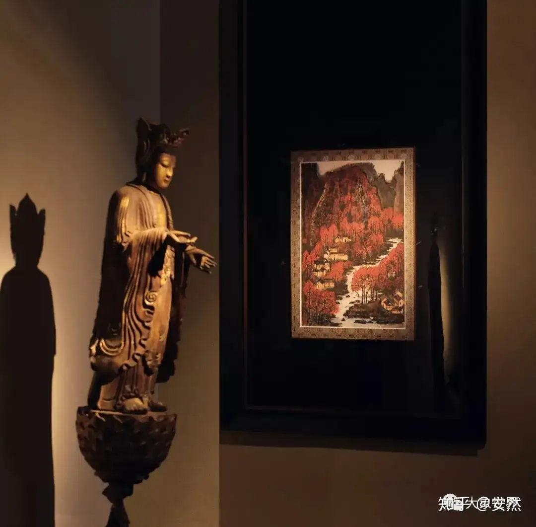 珍品旧蔵* 中國古畫李可染紅遍萬山中国近現代書画大家書画作品山水畫