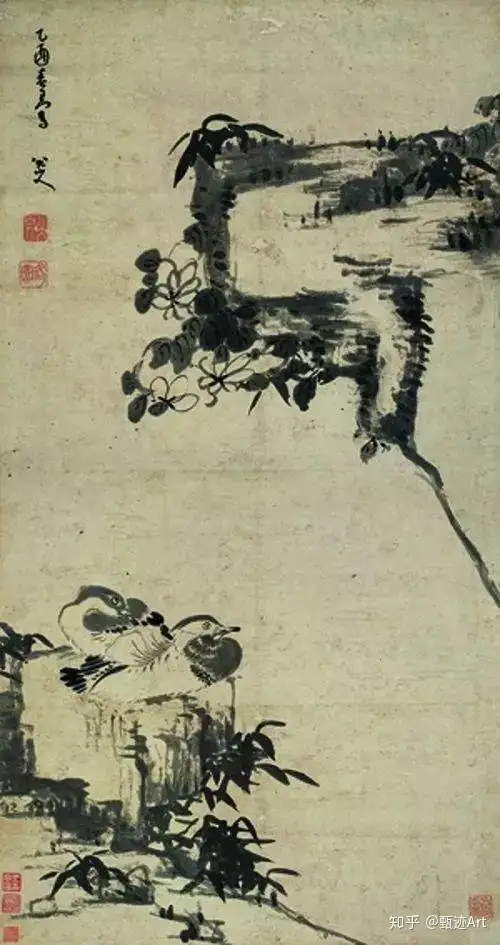 珍品旧藏中国古画【呉冠中江南風景】逸品四尺横断幕書画山水題材集宝