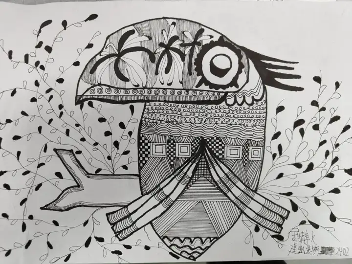 笔绘青春活力 共沐艺术阳光 | 塘栖校区优秀绘画作业展示(图17)