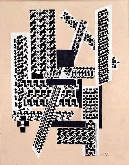 reed pen collage (1922), hannah hch