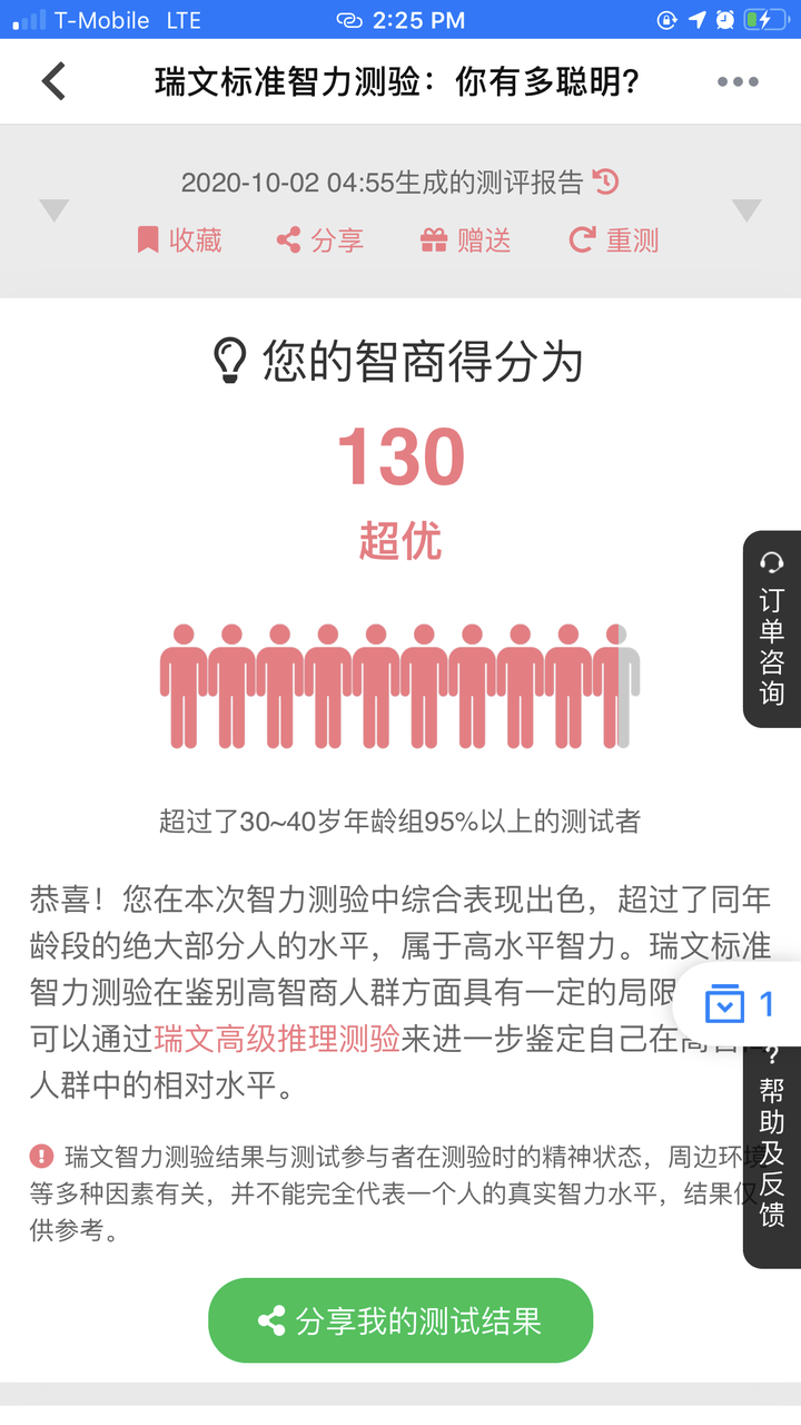 网上的智商测试是准确的么