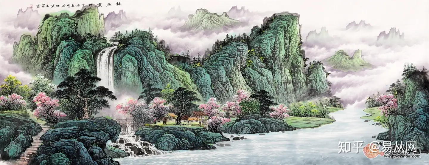 注目ブランド 掛軸 山水画 風景画 作者不明 工芸品 - www