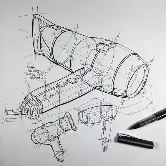 结构素描设计 学习工业设计,结构素描是初级设计师的必备技能之一