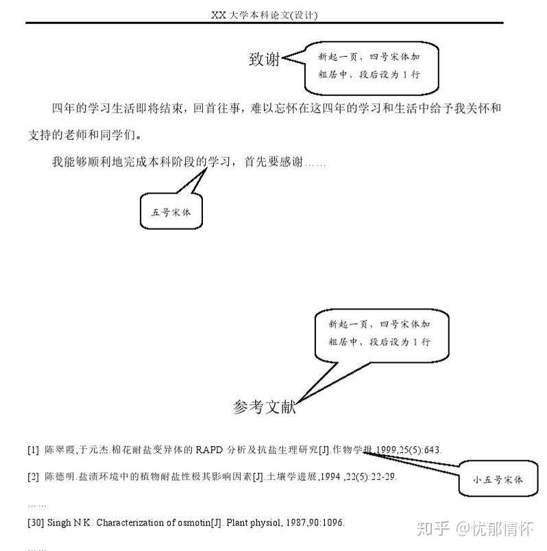 毕业论文必看 标准论文格式范文及详细讲解 知乎