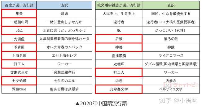 年中国流行語トップ10 知乎