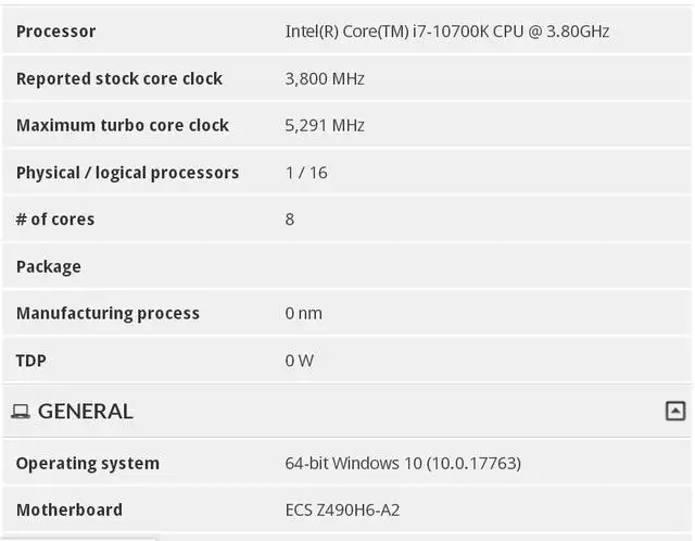 割引サービス Intel Core i7 10700K 3.80GHZ CPU 動作品 家電・スマホ