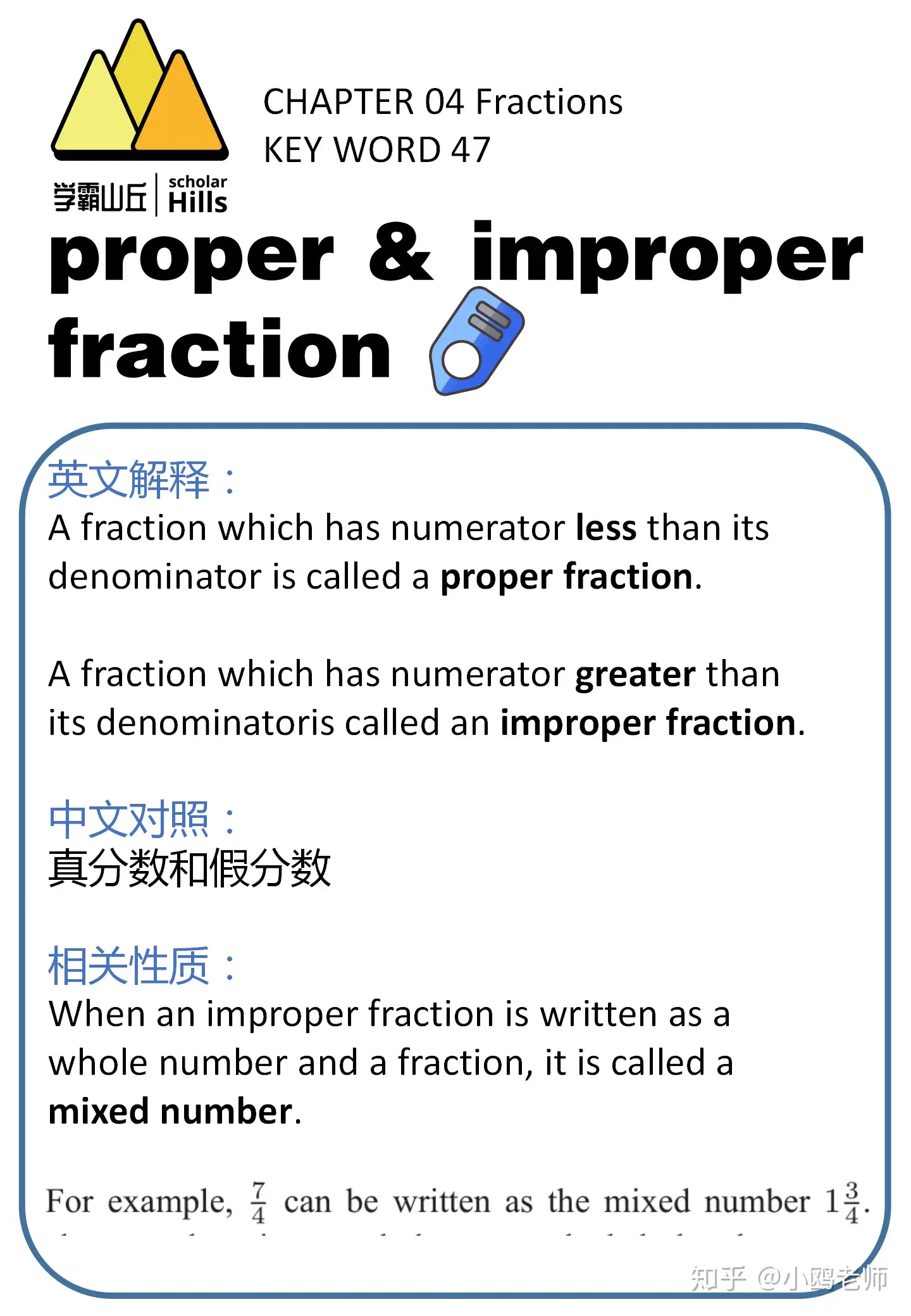 国际学校数学单词第五课 Fractions 分数 知乎