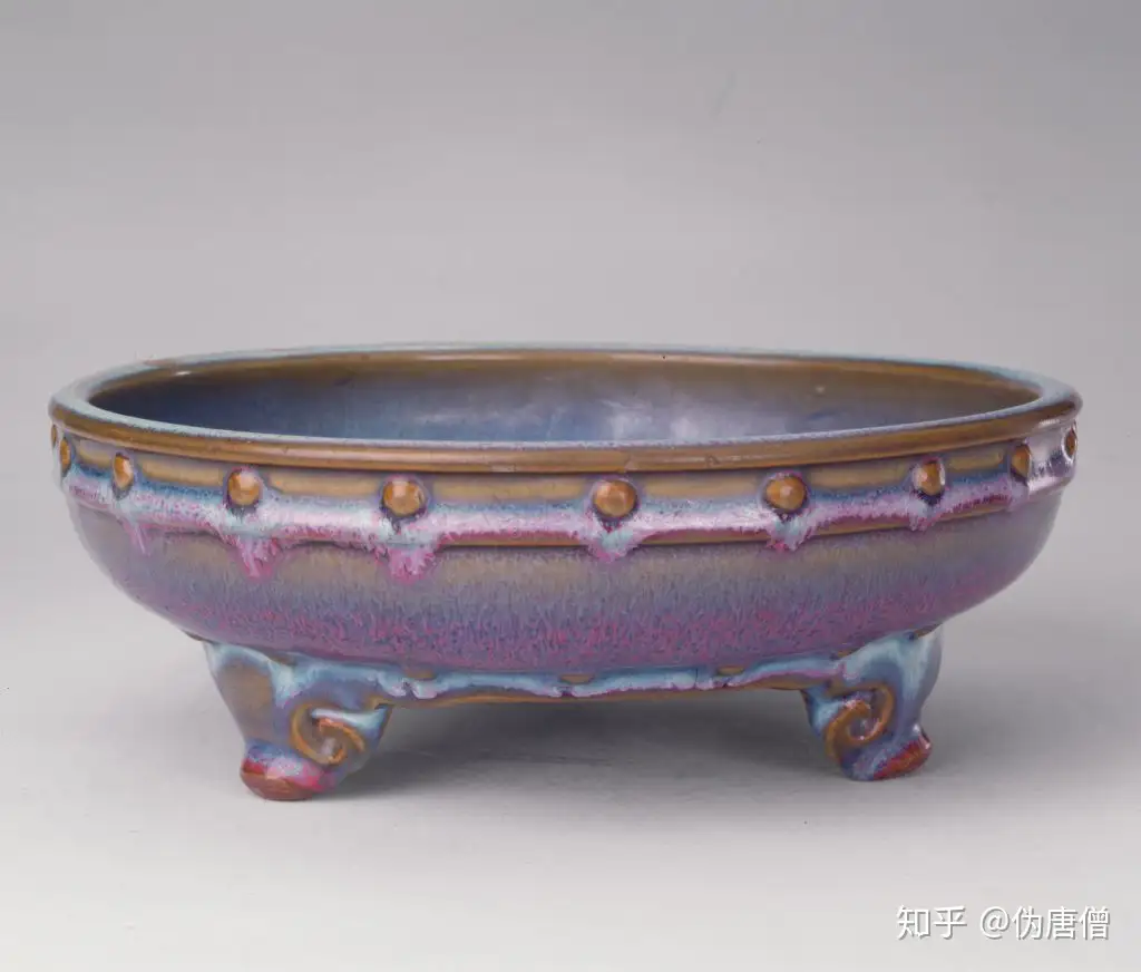 “博物馆里的瓷器史”24宋•钧窑鼓式三足洗（故宫博物院藏） - 知乎