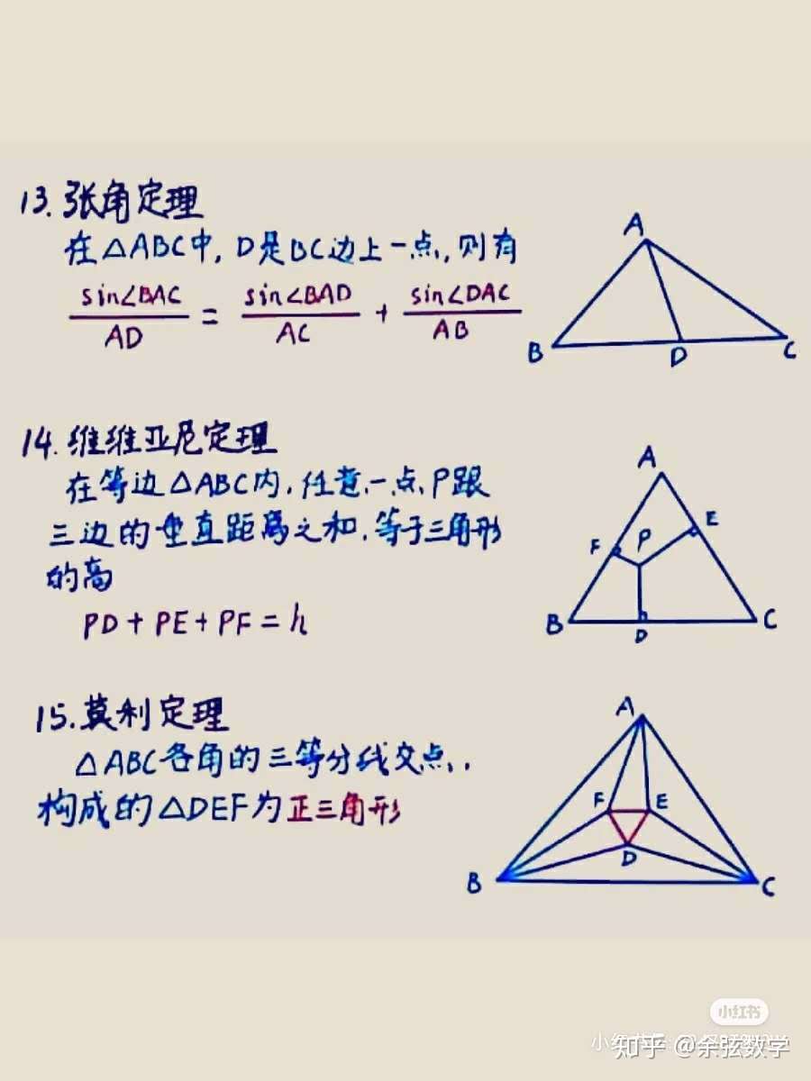 初中数学几何 竞赛常用定理模型 知乎