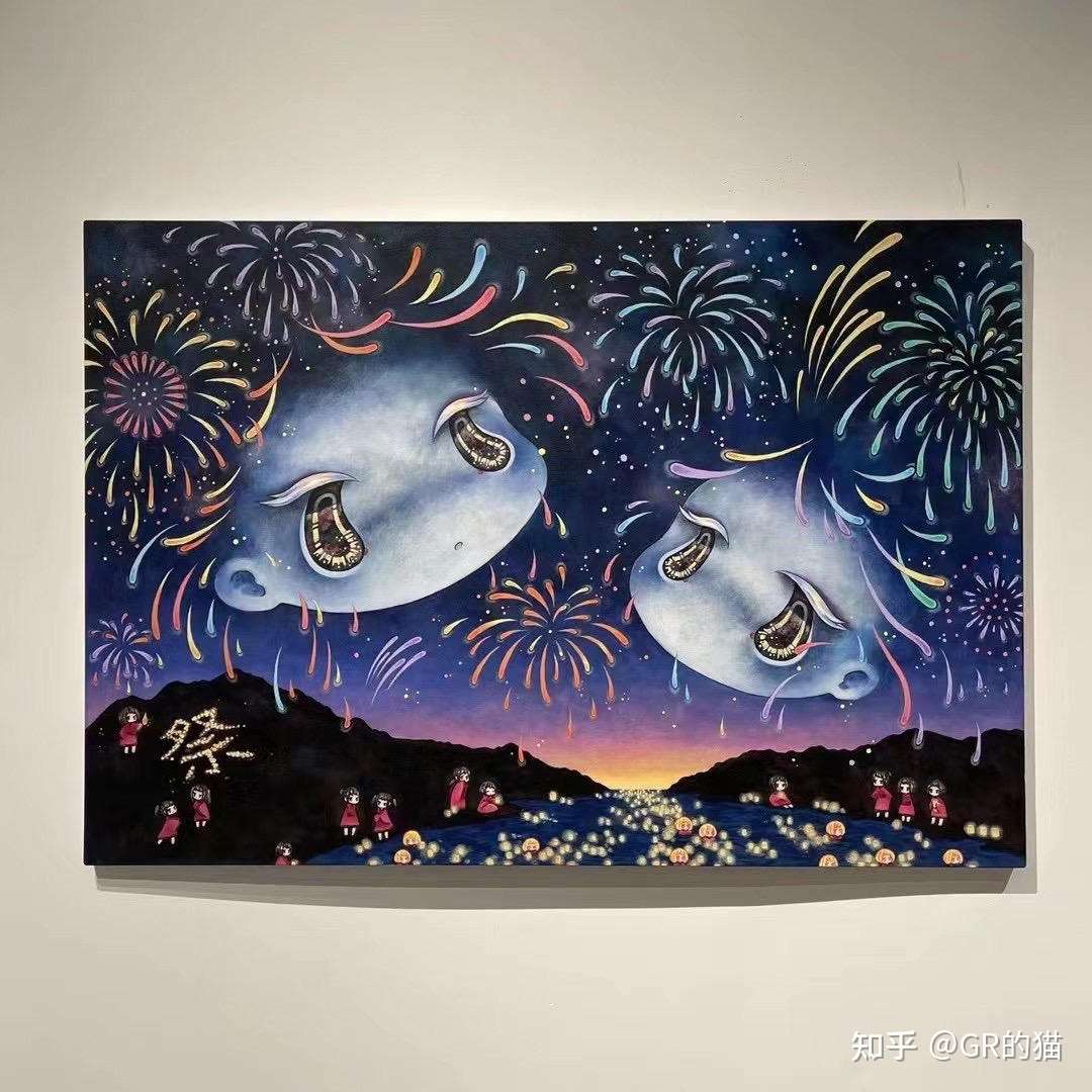 版画分享 金田凉子新作 花火 知乎