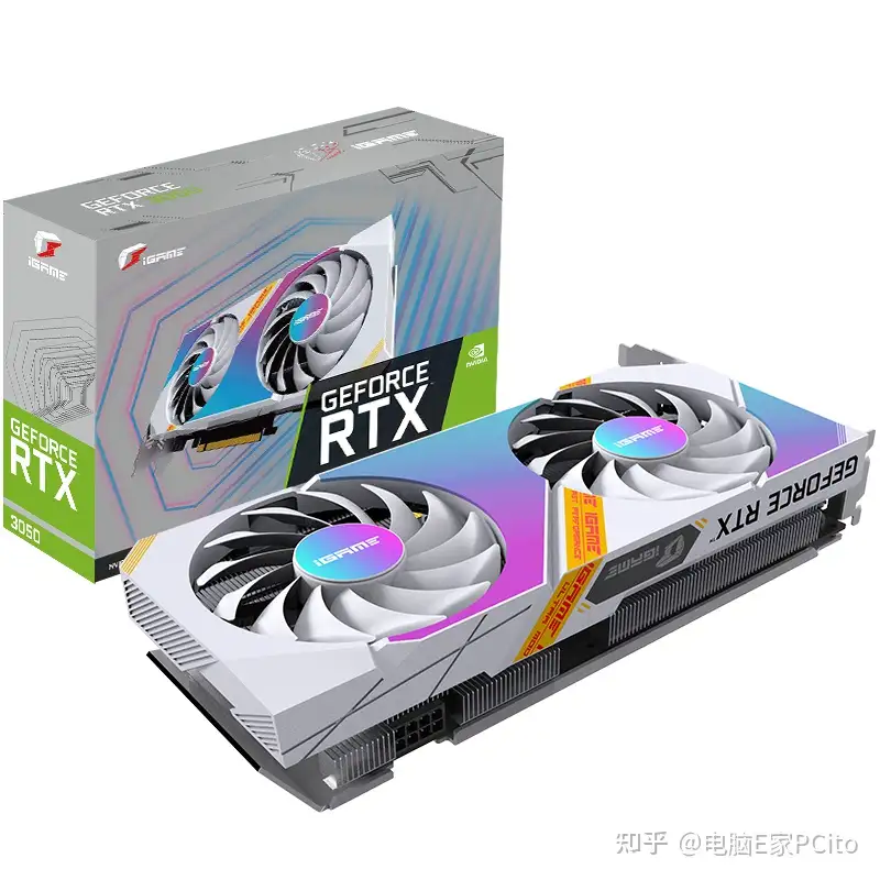 大眼萌物，七彩虹iGame RTX 3050 Ultra 再添一员：白色双风扇，售价