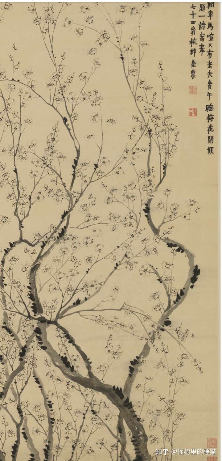 金农,汪士慎,李鱓,罗聘,华喦等不少梅花图,各有不同理解.