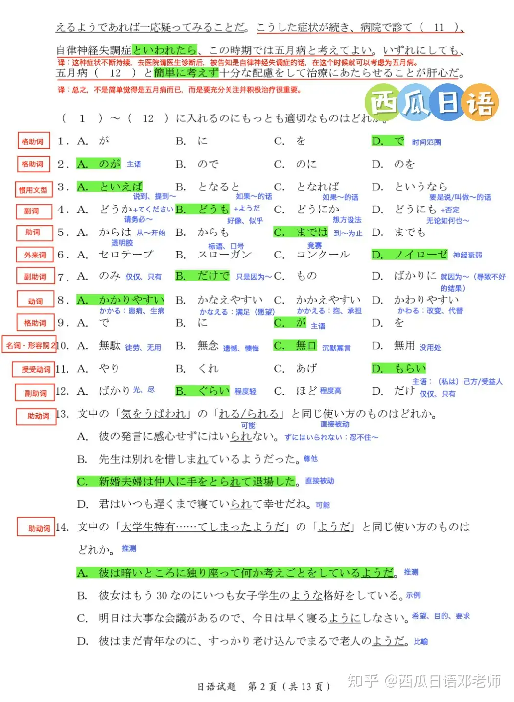 2023年考研203日语真题答案&解析笔记完整版- 知乎