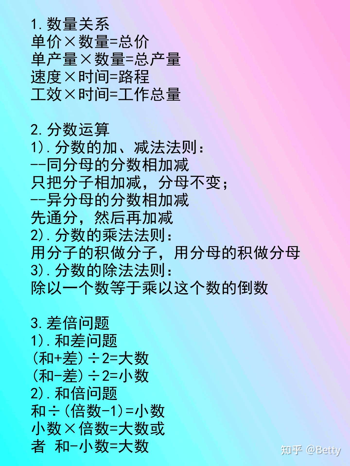 小学数学常用公式超全汇总 电子版可打印 知乎
