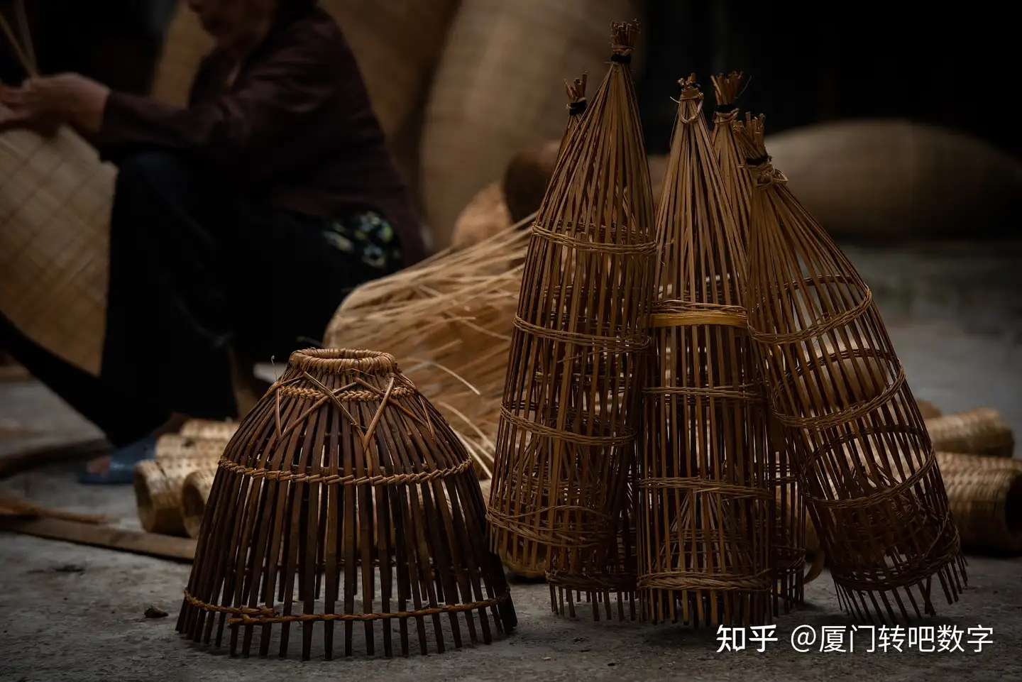 Fishing trap made of bamboo