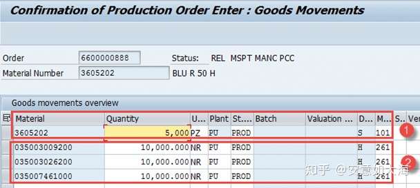 sap movement type 101