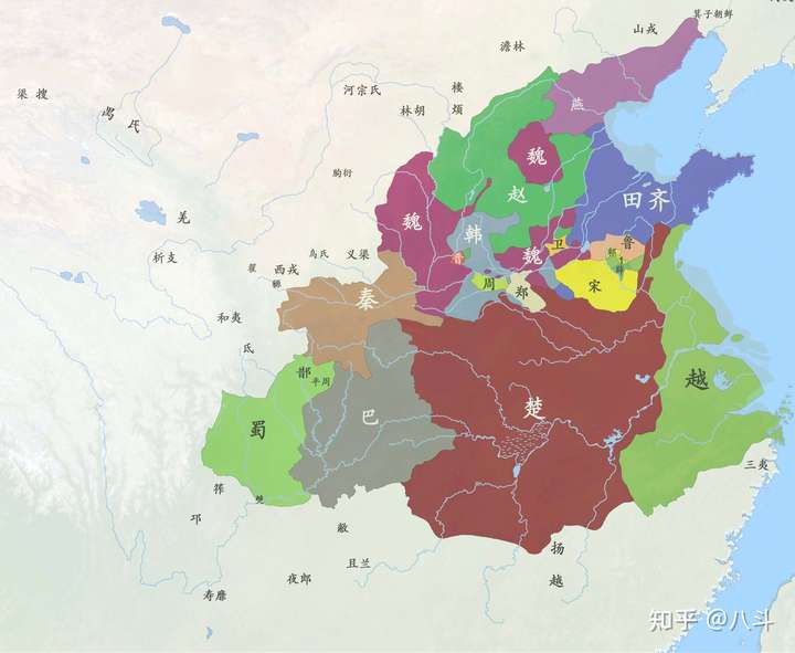商鞅时期秦国地图图片