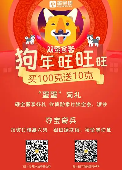 新年旺旺实物黄金平台黄金树开启送金活动