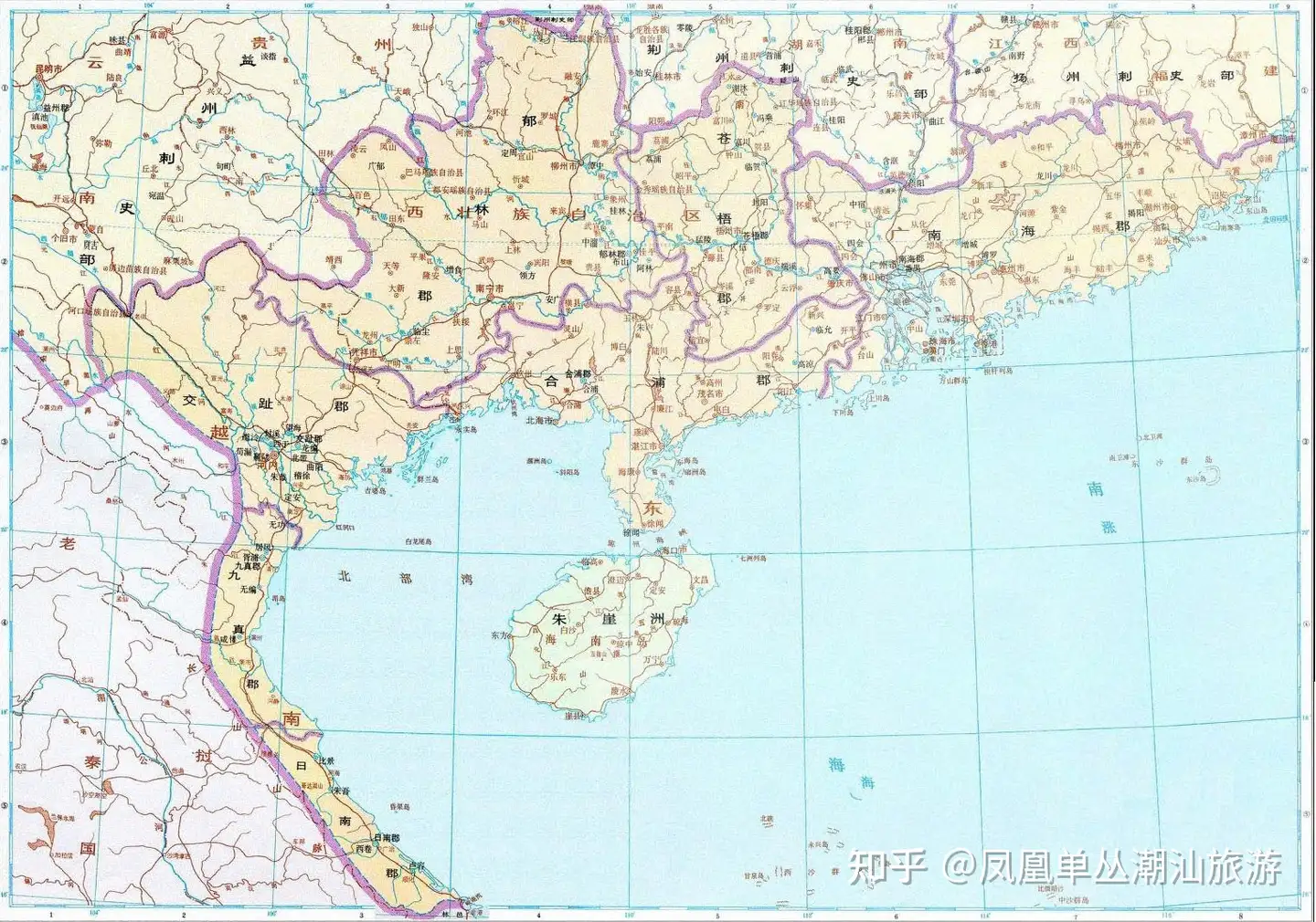 广东各朝历史地图（今日广东省版图基本定型于明朝）插图1