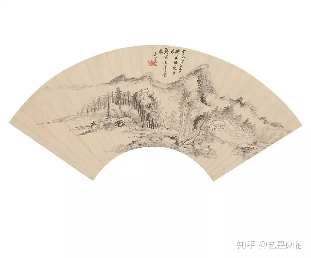 ブランド 新品 中国画家陳負蒼 真作 扇面画 | www.tegdarco.com