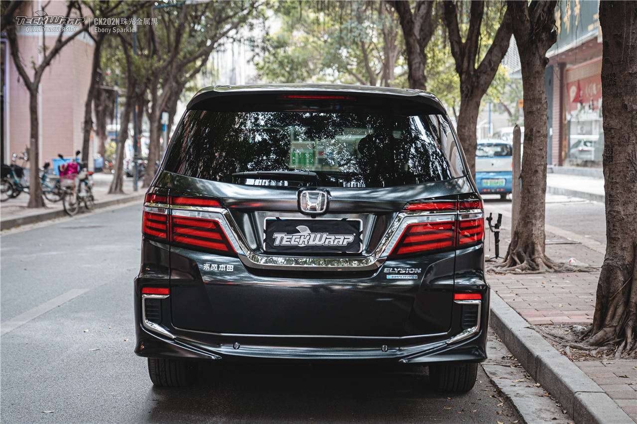 贴改色膜弄了台本田艾力绅 珠光黑 好看吗 知乎