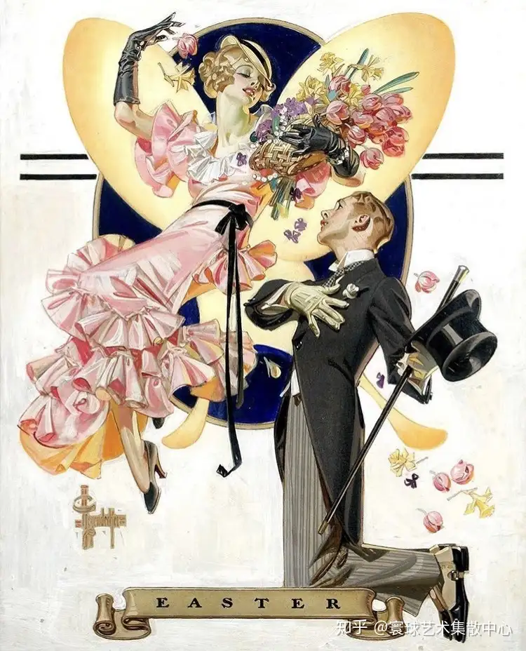 上世纪美国著名插画师J.C. Leyendecker | 摩登男女&The Arrow的缔造者