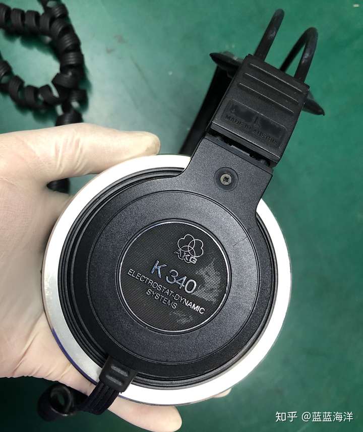 7单元头戴聊聊akg经典黑科技耳机k340动圈驻极体静电被动振膜