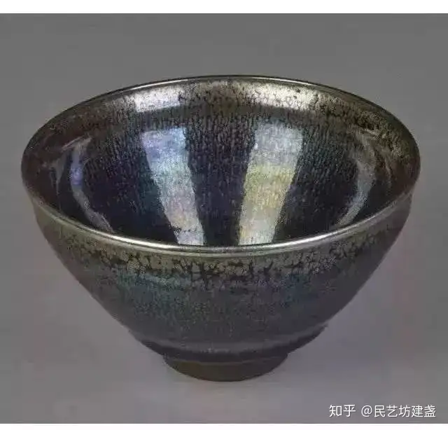 宋工芸 茶盞 建盞 窯変 油滴 曜変 建窯 抹茶碗 煎茶碗 茶器 A03