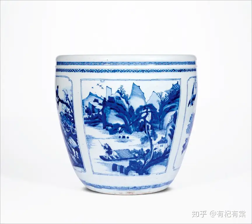 中国 大清康煕年製 青花蓮花文 透蛍手 蓋茶碗 M 4982