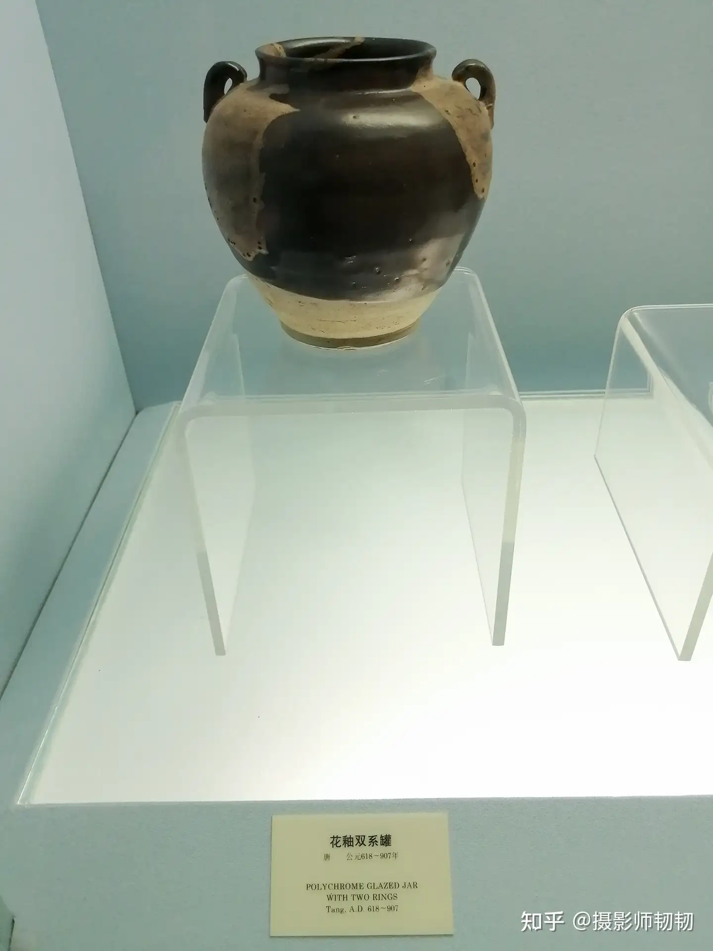 B 黄釉加彩俑一対 唐時代初期 遺跡発掘品 明器 陶器 中国-