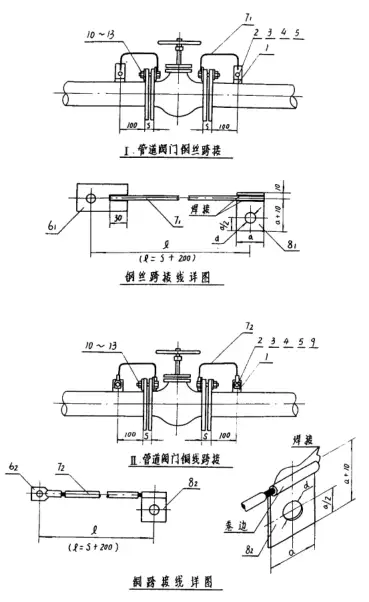 安装图以:cd90b4-88作为参考sh3501-2002《石油化工有毒可燃介质施工