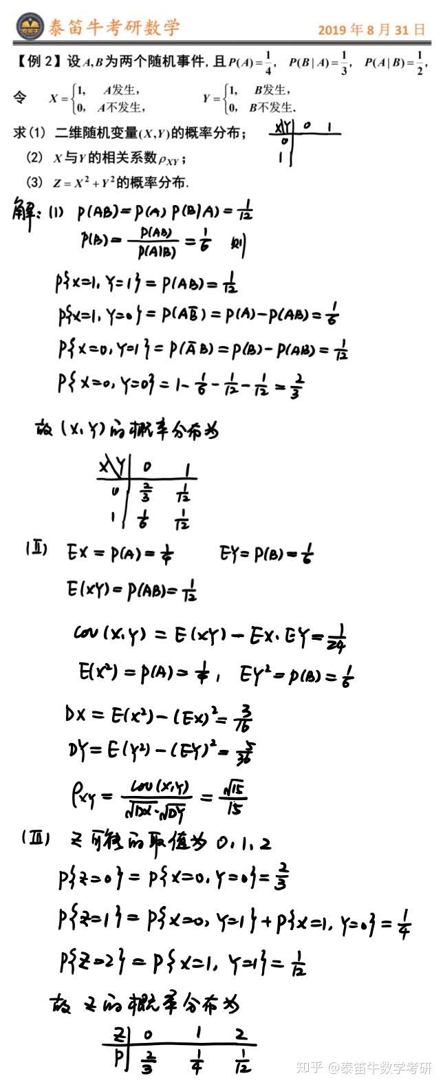 历年考研数学真题解析 2004年 数一 数三概率真题 知乎