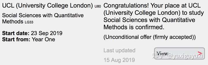 2019 fall英國本科申請你被什麼學校錄取(con/reject)了?