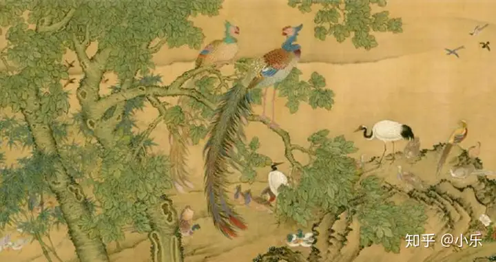 有人在卫生纸上画了一幅百鸟朝凤图