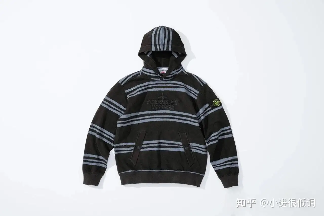 Stone Island x Supreme FW20石头岛扭曲条纹连帽帽衫整体展示- 知乎