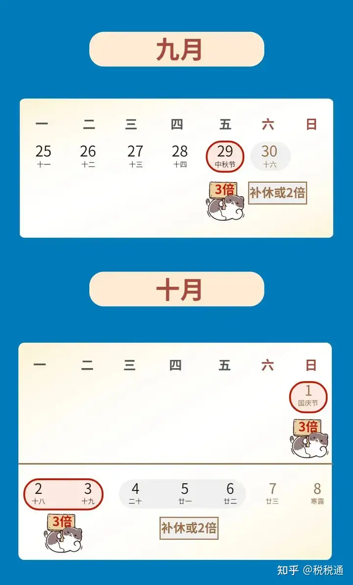 收藏！2023放假通知&加班工资日历（2023年放假调休时间表全年）