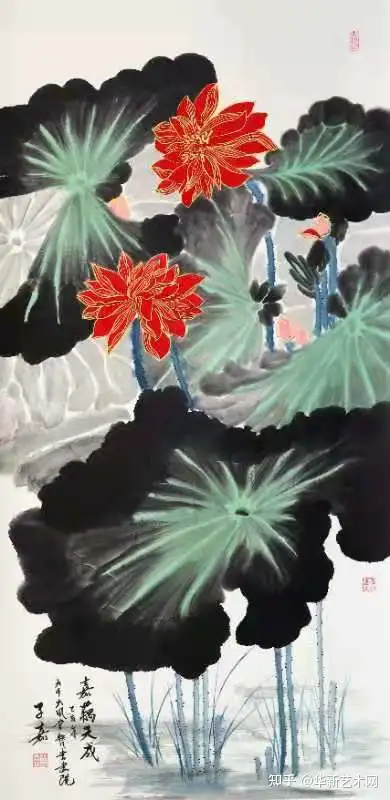 大千 花卉圖 - 絵画/タペストリー