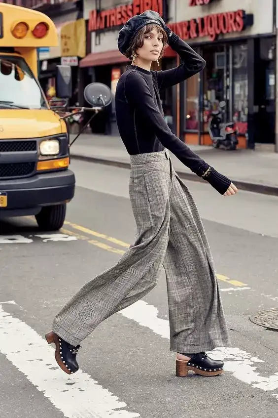 阔腿裤配什么鞋子